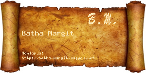 Batha Margit névjegykártya